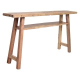 FARMWOOD CONSOL TABLE WITH SHELF 140 - CAFE, SIDE TABLES
